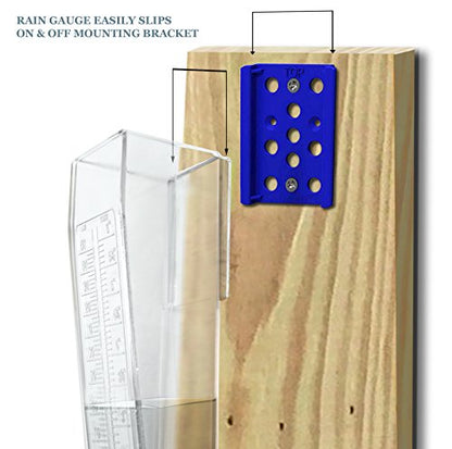 Professional Outdoor Rain Gauge 6 Inch Capacity