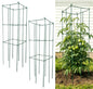 2 Pack 12x39 Inch High Green Folding Square Tomato Cages - size: 39in Sq-Green-2Pack