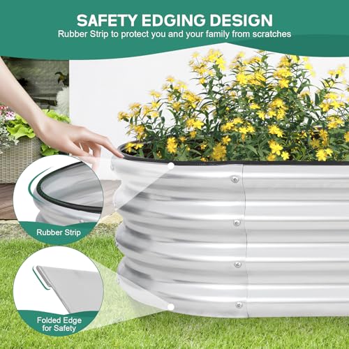 Galvanized Raised Garden Bed, 4x2x1ft, 2 Pack, Silver - color: Silver, size: 4×2×1ft (2 Packs)