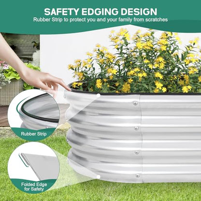 Galvanized Raised Garden Bed, 4x2x1ft, 2 Pack, Silver - color: Silver, size: 4×2×1ft (2 Packs)