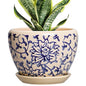6 Inch Plant Pot, Ceramic Planters for Snake Plants, Retro Blue - color: Retro Blue, size: 6 Inch
