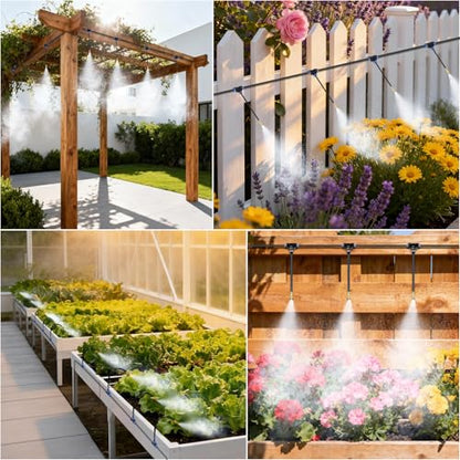Thiswing 200FT 360° Adjustable Irrigation System for Garden - size: 200 FT