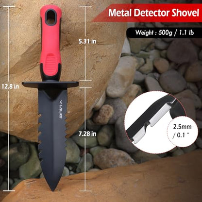 Metal Detector Shovel, Heavy Duty Double Serrated Edge Digger