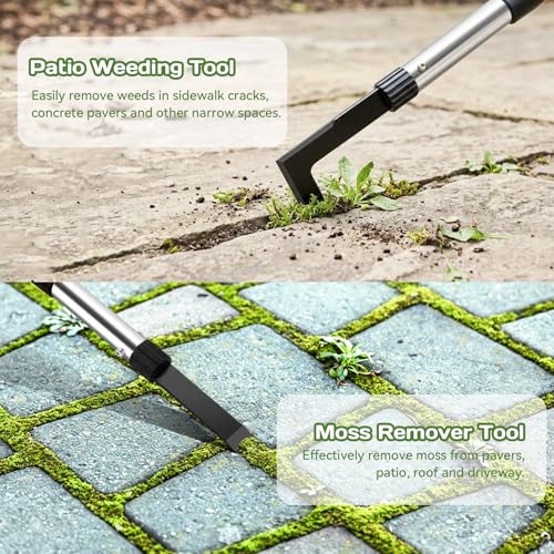3 Pack Weed Remover Tool, Manual Weeders Set for Garden Cracks, Flower Bed - size: 16" Handle