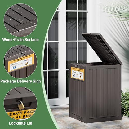 Package Delivery Box for Outside, Brown - color: 021 Brown