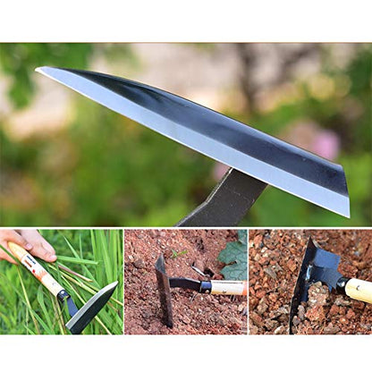 Garden Triangle Hoe Japanese Weeding - Blade Edge is Very Sharp