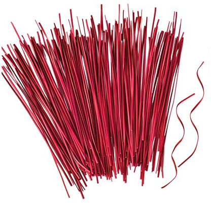 200 Pcs 6" Garden Plastic Plant Twist Ties Reusable Red Cable Ties for Climbing Plant Support, Christmas Tree, Bags, Gardening Activity.(Red) - color: Red