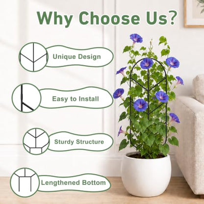 Plant Trellis for Potted Plants, Trellis for Climbing Plants - size: 32.6in/4P