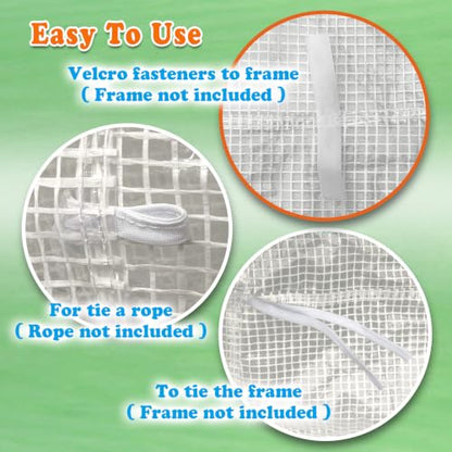 Greenhouse Replacement White Cover for Arch Frame 10 X 7 X 6' Only Top Tarp - size: 10' x 7' x 6'