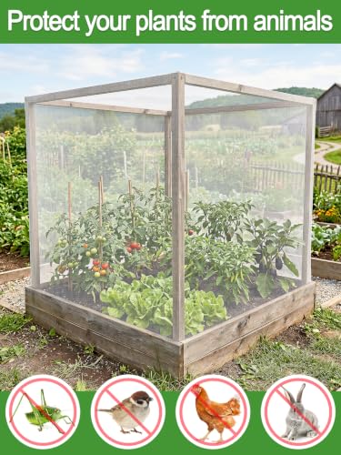 10x20ft Strong PP Nanocomposite Mosquito Net Garden Netting, White - color: White, size: 10x20 FT