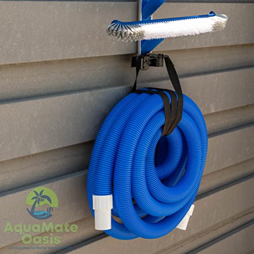 Swimming Pool Accessories Holder, Fence Hooks for Pool Equipment Organizer, Pool tool storage rack for Pool Skimmer Pole Hanger Pool Maintenance Vacuum hose Storage Pool Hooks for Poles