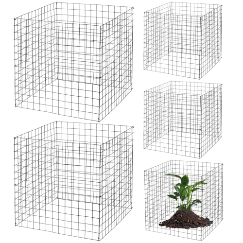 Zubebe 5 Pack Wire Plant Protectors Square Cage