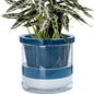 D'vine Dev Self-Watering Blue Terracotta Planter Pot, 10 in, 37-X-D-4 - color: Blue, size: 10 Inch
