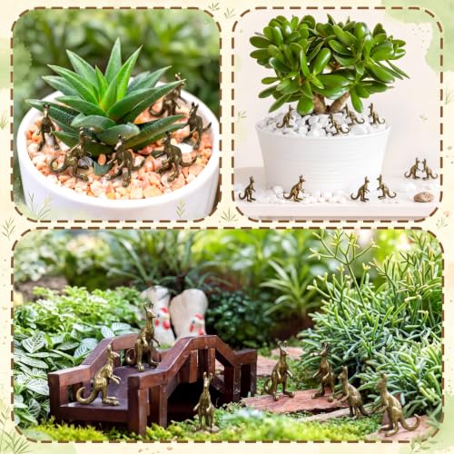 Civaner 50 Pcs Mini Brass Kangaroo, Small Kangaroo Statues, Mini Animals - style: Kangaroo