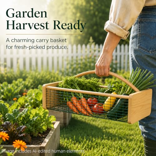 Large Garden Harvest Basket for Vegetables - size: Large