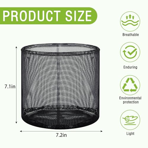 4 Pcs Aquatic Pond Planting Bags, Reusable Mesh Water Garden Pond Plant Pot - color: Black, size: Round