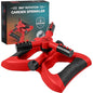 Joeys Garden Rotating Lawn Sprinkler for Yard & Kids, 360° Coverage, Red - color: RED