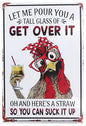 Metal Signs for Outside and Inside, 8 x 12 In, Funny Tin Wall Art - color: Let Me Pour You