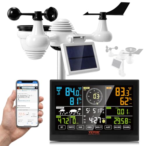 VEVOR YT60234 WiFi Weather Station 7-in-1 Weather Stations Indoor Outdoor - style: 7-in-1 WiFi Weather Station