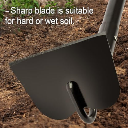 Hoe Garden Tool, Heavy Duty Garden Hoe for Weeding, Metal Garden Hoe with Long Handle, 58 Inches