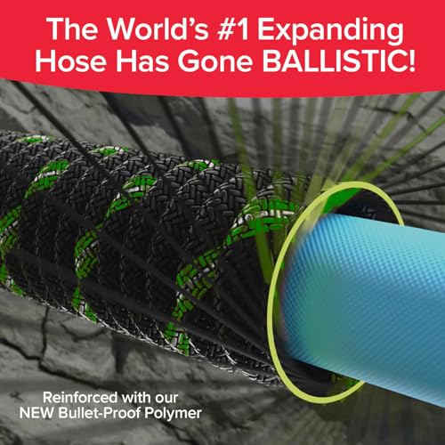 Pocket Hose Ballistic Double UV 50 FT Expandable Garden Hose, Pocket Pivot - size: 50 FT