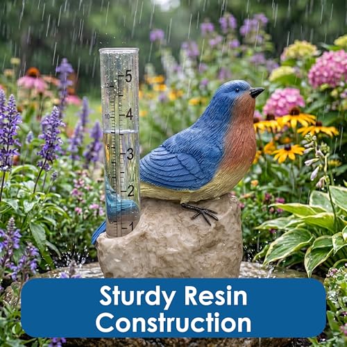 Gift Essentials Bluebird Decorative Rain Gauge - color: Bluebird
