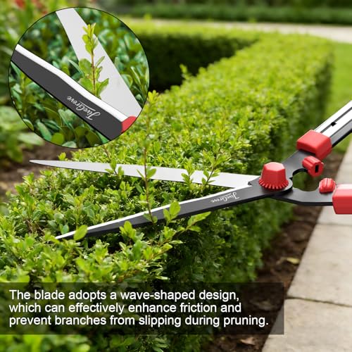 Telescopic Hedge Shears, SK5 Blades, Anti-Rust Coating