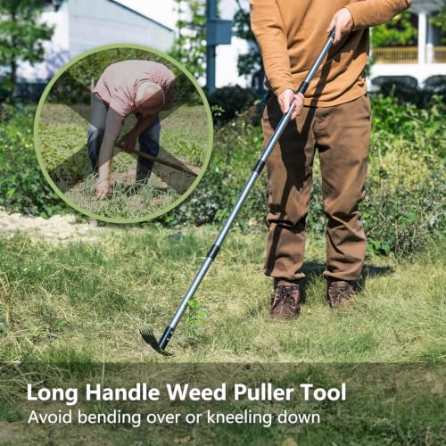 Mitclear Weed Puller Tool with Long Handle(58IN) for Garden Yard