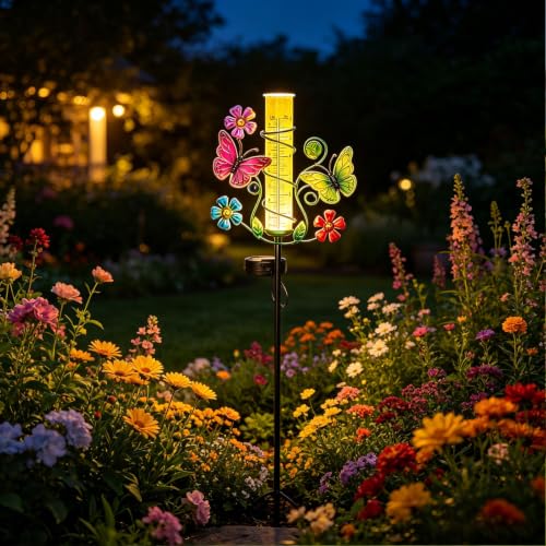Butterfly Rain Gauge with 6 Inch Plastic Tube - color: Butterfly