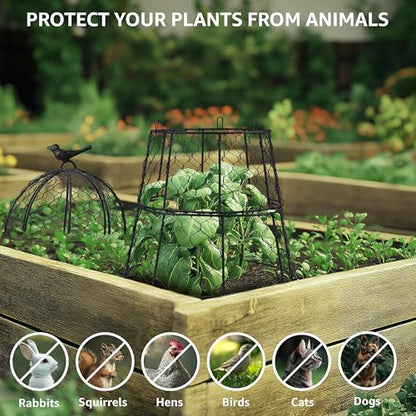 Garden Cloches for Plants, Large Plant Protectors from Animals, Pack 12 - size: Pack of 12