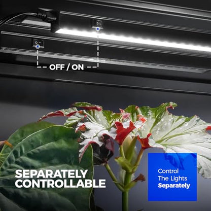 Barrina T5 Grow Lights, 2FT 80W(8 x 10W) Black Cover, 5000K White, 8 Packs - color: White, size: 2ft-black Cover