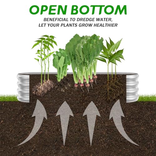 RAYKEEP 5x2x1 ft Galvanized Raised Garden Beds, Pack of 01 - Silver - color: 1pcs, size: 5x2x1 ft
