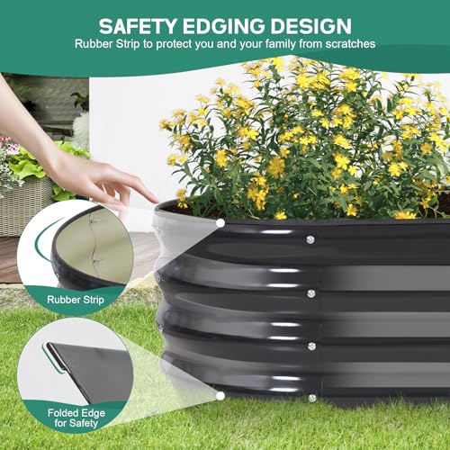 Galvanized Raised Garden Bed Outdoor, 4x2x1ft, 2 Pack, Grey - color: Gray, size: 4×2×1ft (2 Packs)