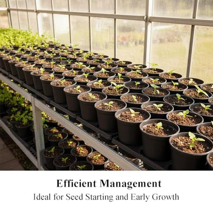 25 Packs Nursery Pots for Plants 4 Inch Seedling Pots with Drainage Holes - size: 4 Inch