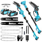Cordless Pole Saw for Tree Trimming, 6" & 8" Chainsaw with Extension Pole - size: 6&8inch