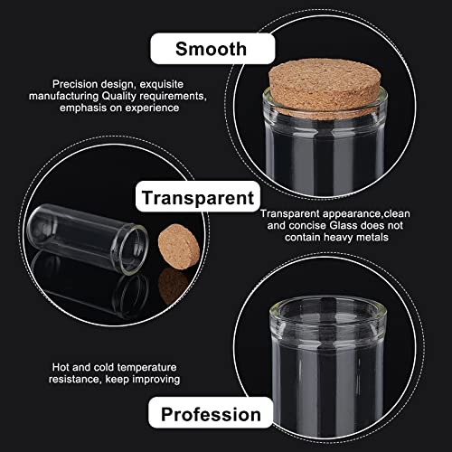PH PandaHall 10pcs Glass Display Dome Cloche 20ml Bottles 1.1x2.8inch - size: 1.1 x 2.7 inches