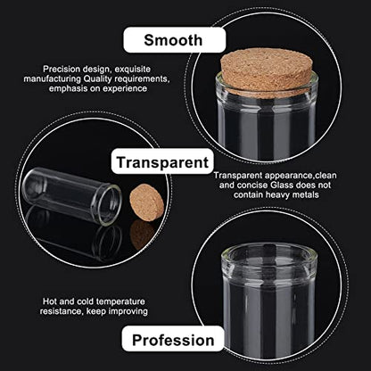 PH PandaHall 10pcs Glass Display Dome Cloche 20ml Bottles 1.1x2.8inch - size: 1.1 x 2.7 inches
