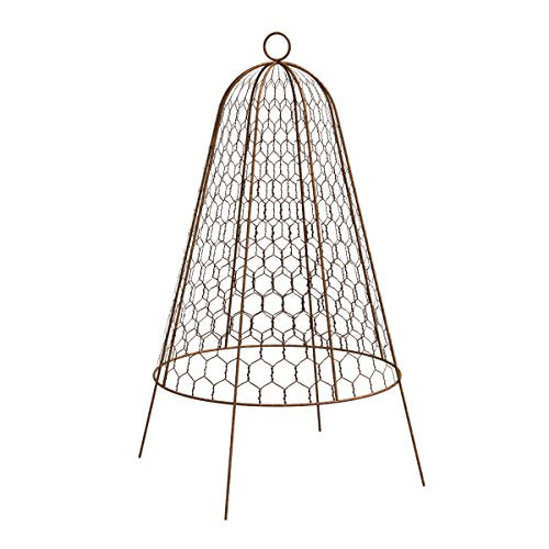 20" X 14" Dia. Garden Cloche Plant Protector Bell, Rust
