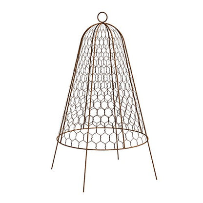 20" X 14" Dia. Garden Cloche Plant Protector Bell, Rust