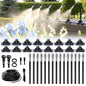 360° Adjustable Drip Irrigation System, 49FT Garden Watering System with 15 Nozzles, Water Sprinkler for Garden, Yard, Lawn, Greenhouse, Plants, Backyard Misting System - size: 49FT