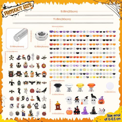 358Pcs Beaded Garden Stake DIY Halloween Decorative Garden Stake Kit - color: Halloween