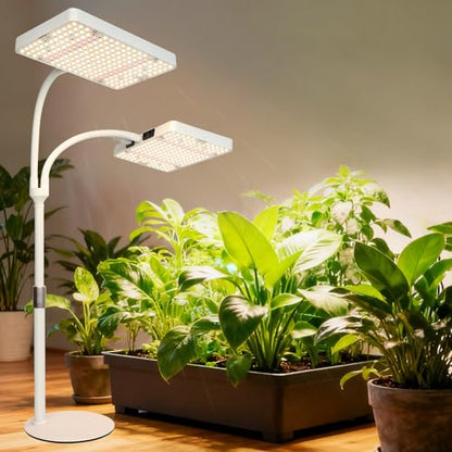 2Head Tabletop Grow Lights for Seed Starting with Timer - size: 2Head-Timer