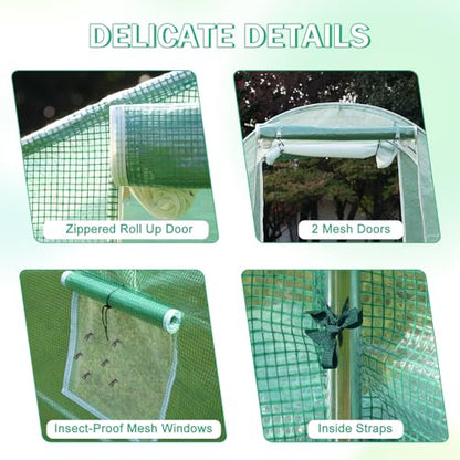 Aoodor 10'X7'X7' Greenhouse Replacement Cover - size: 10'X7'X7'