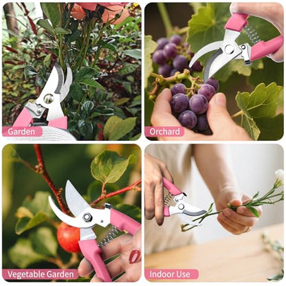 Flower Scissors, Premium Flower Cutter, Pruning Shears for Gardening-Pink