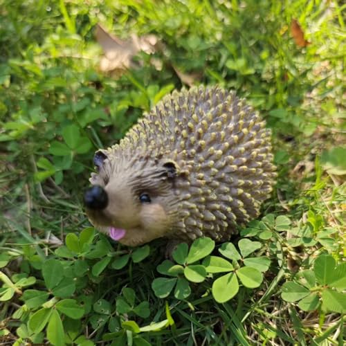 Hedgehog Figurines Sculpture Adorable Garden Statue Decoration