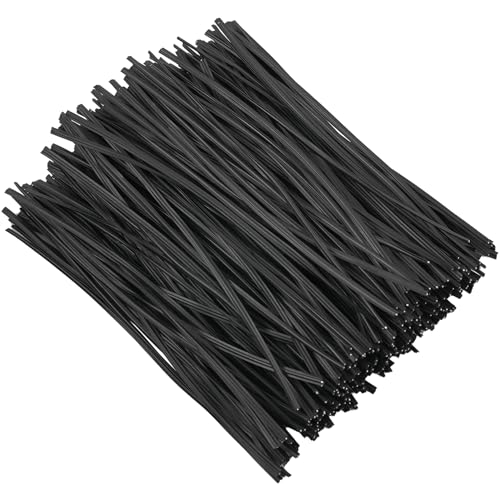 300 pcs 5 inches Black Plastic Twist Ties, Cable Ties, for Bags, Gardening Tools - color: Black