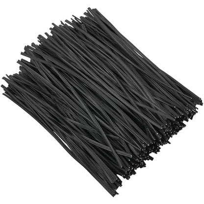 300 pcs 5 inches Black Plastic Twist Ties, Cable Ties, for Bags, Gardening Tools - color: Black