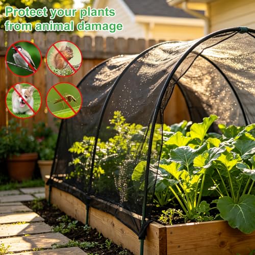 Patio Mosquito Netting, Black 9.8FT×29.5FT Garden Mesh Netting,Garden Mosquito Net for Plants,Fruits and Vegetables to Repel Flies,Insects & Birds,Mosquito Mesh Screen for Outdoor,Patio,Balcony - size: 9.8FT×29.5FT