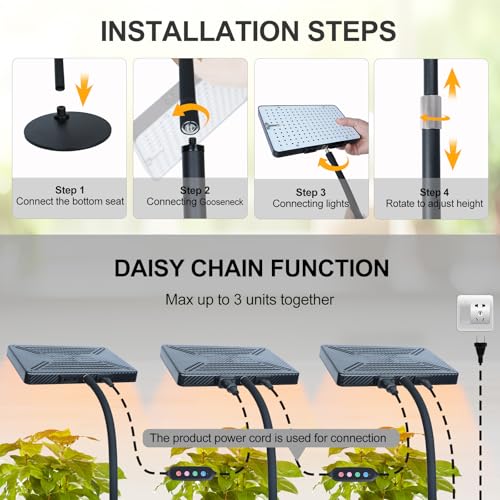 FECiDA Bonsai Grow Light, Table Grow Lights for Indoor Plants Collection - size: 1-Head Dimming