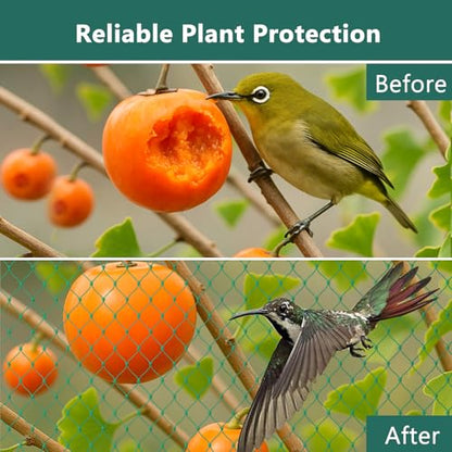 Bird Netting for Chicken Coop, Poultry Netting Over Chicken Run & Chicken Pen, Heavy Duty Nylon Nettings Reusable, UV-Resistant, Garden Netting Aviary Net Fruit Tree Nettings - size: 1.97"-4.92' x 32.81'